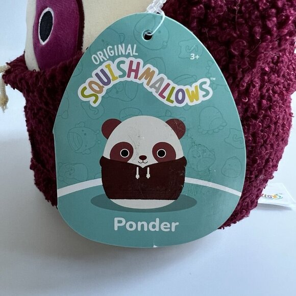 Squishmallows Panda Plush Hoodie Animal Squad 8" Ponder Panda Stuffed Animal - Picture 4 of 8